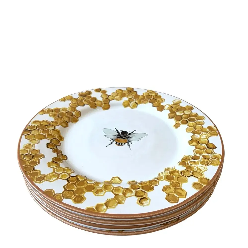 NEW MacKenzie-Childs Queen Bee Dinner Plate 11in Stoneware